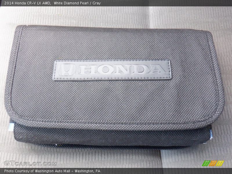 White Diamond Pearl / Gray 2014 Honda CR-V LX AWD