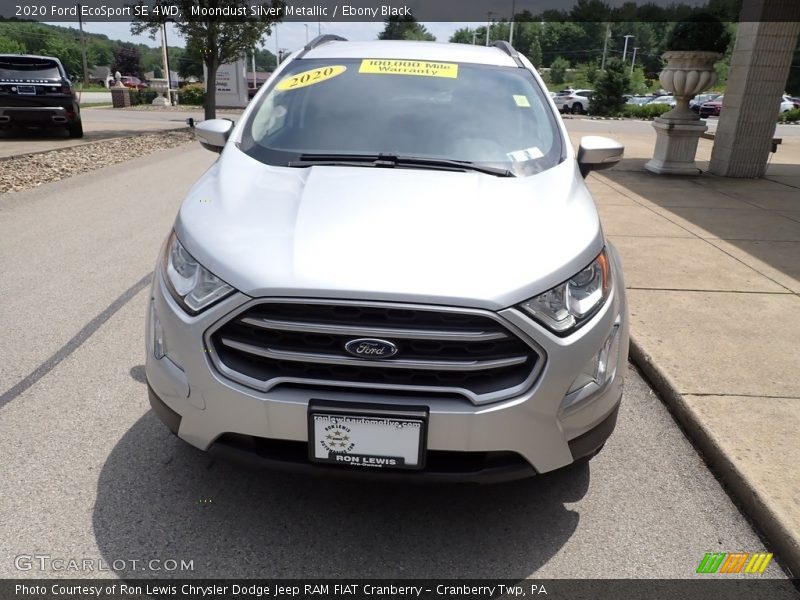 Moondust Silver Metallic / Ebony Black 2020 Ford EcoSport SE 4WD