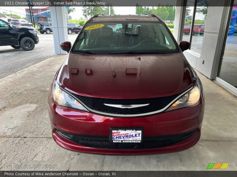 Velvet Red Pearl / Black/Alloy 2021 Chrysler Voyager LXI