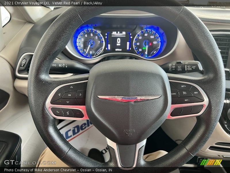 Velvet Red Pearl / Black/Alloy 2021 Chrysler Voyager LXI