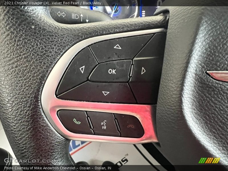 Velvet Red Pearl / Black/Alloy 2021 Chrysler Voyager LXI