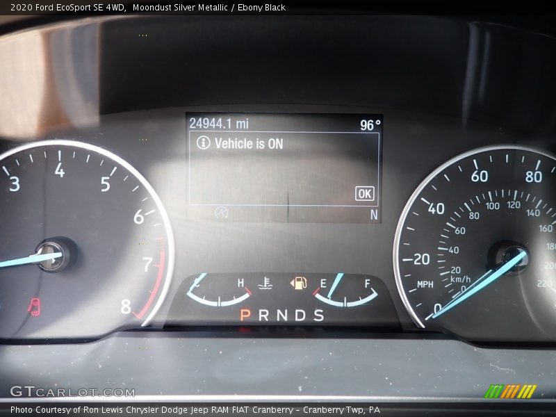 Moondust Silver Metallic / Ebony Black 2020 Ford EcoSport SE 4WD