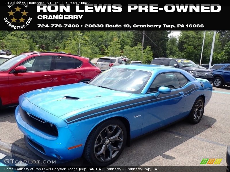 B5 Blue Pearl / Black 2015 Dodge Challenger R/T