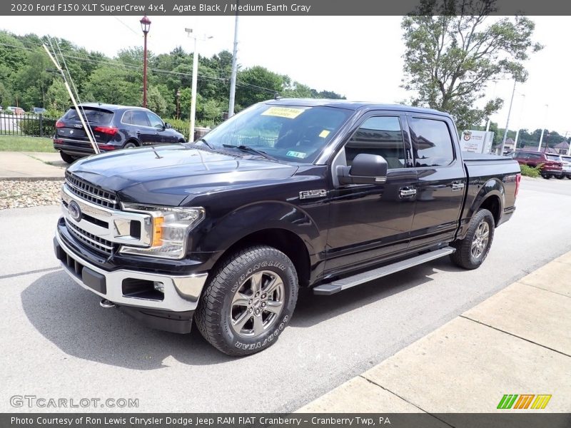 Agate Black / Medium Earth Gray 2020 Ford F150 XLT SuperCrew 4x4