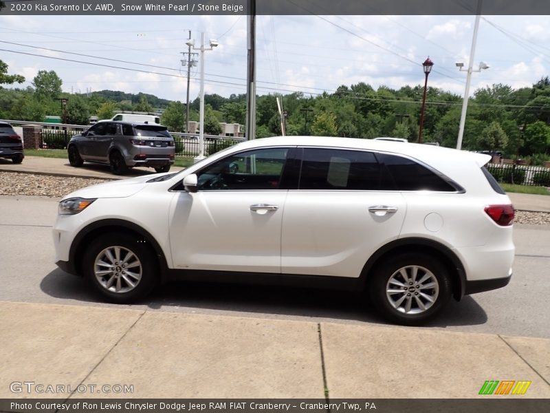 Snow White Pearl / Stone Beige 2020 Kia Sorento LX AWD