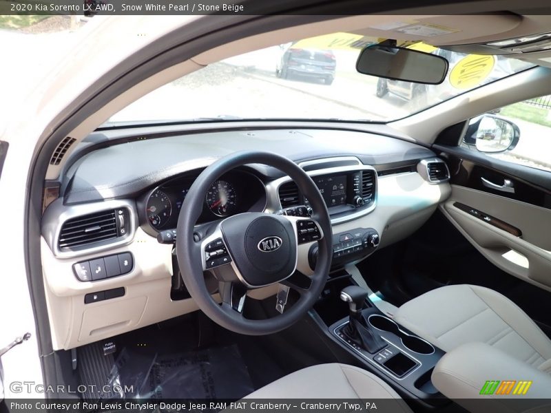 Snow White Pearl / Stone Beige 2020 Kia Sorento LX AWD