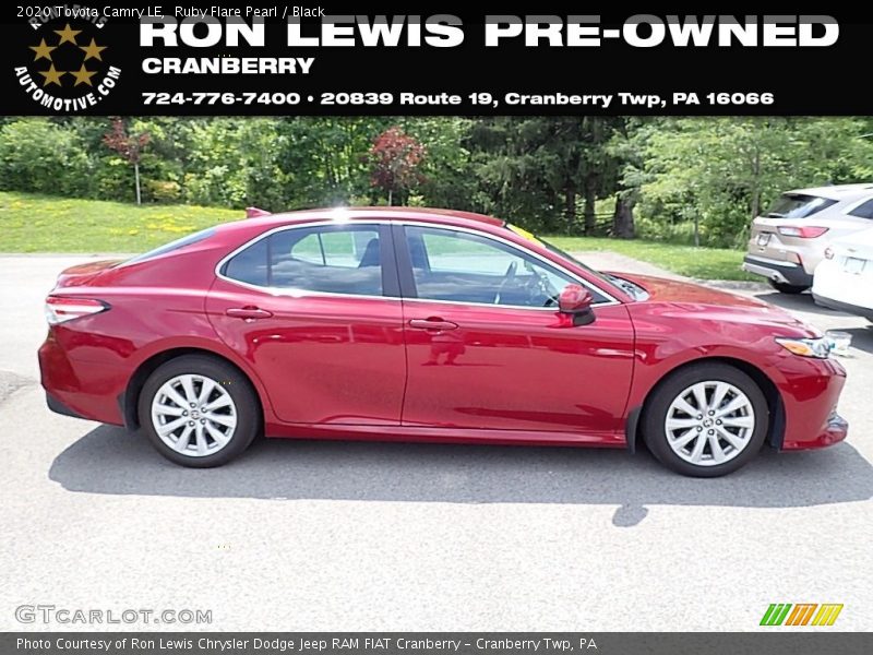 Ruby Flare Pearl / Black 2020 Toyota Camry LE