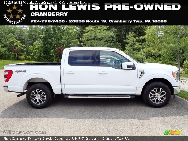 Oxford White / Black 2022 Ford F150 Lariat SuperCrew 4x4
