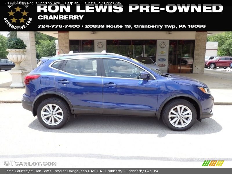 Caspian Blue Metallic / Light Gray 2019 Nissan Rogue Sport SV AWD