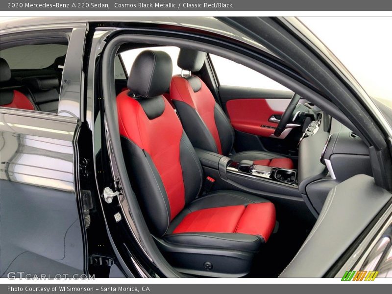 Cosmos Black Metallic / Classic Red/Black 2020 Mercedes-Benz A 220 Sedan