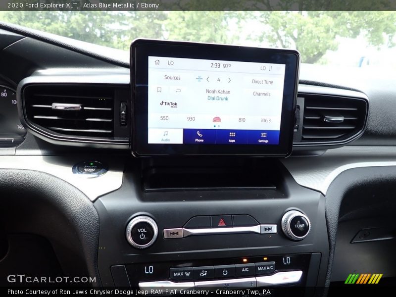 Atlas Blue Metallic / Ebony 2020 Ford Explorer XLT