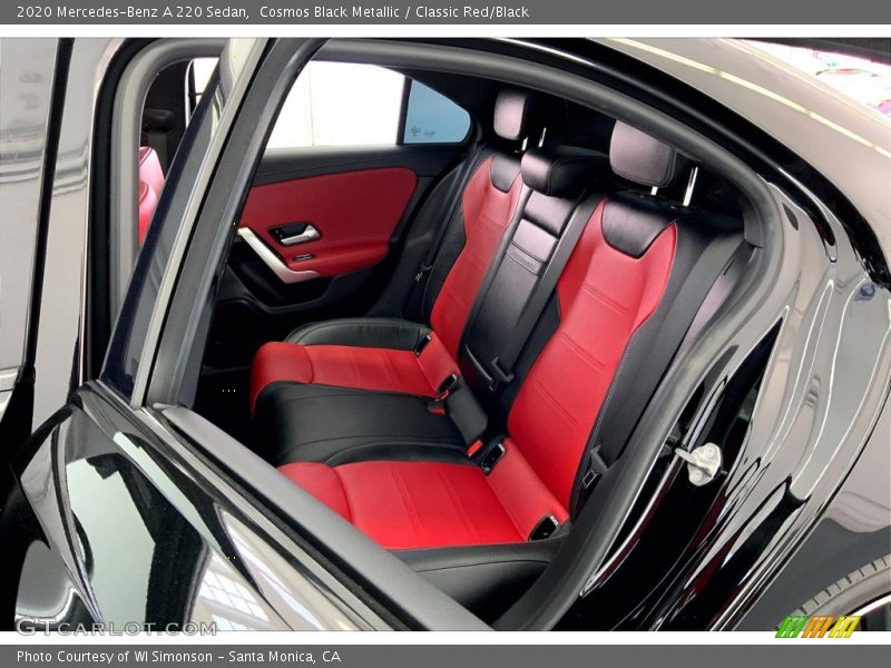 Cosmos Black Metallic / Classic Red/Black 2020 Mercedes-Benz A 220 Sedan