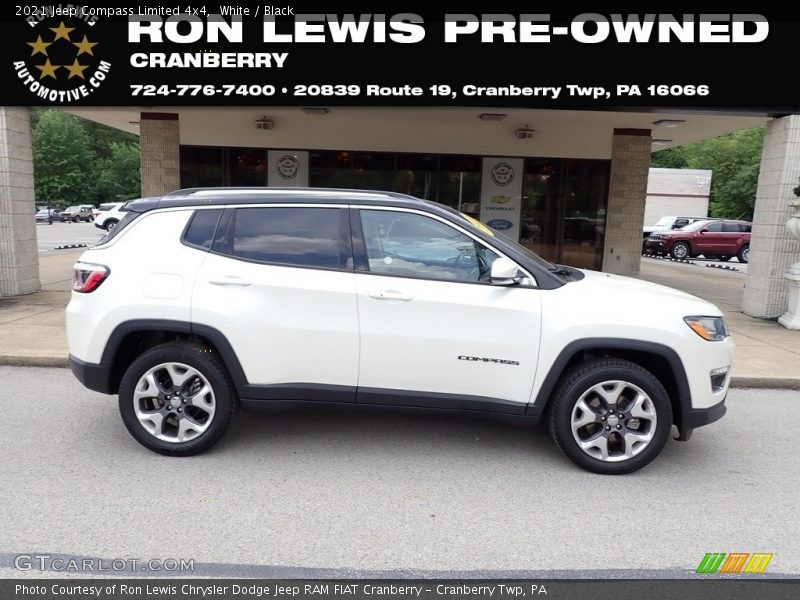 White / Black 2021 Jeep Compass Limited 4x4