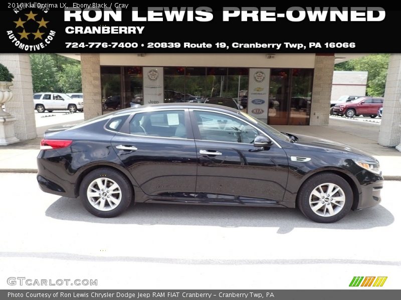 Ebony Black / Gray 2016 Kia Optima LX