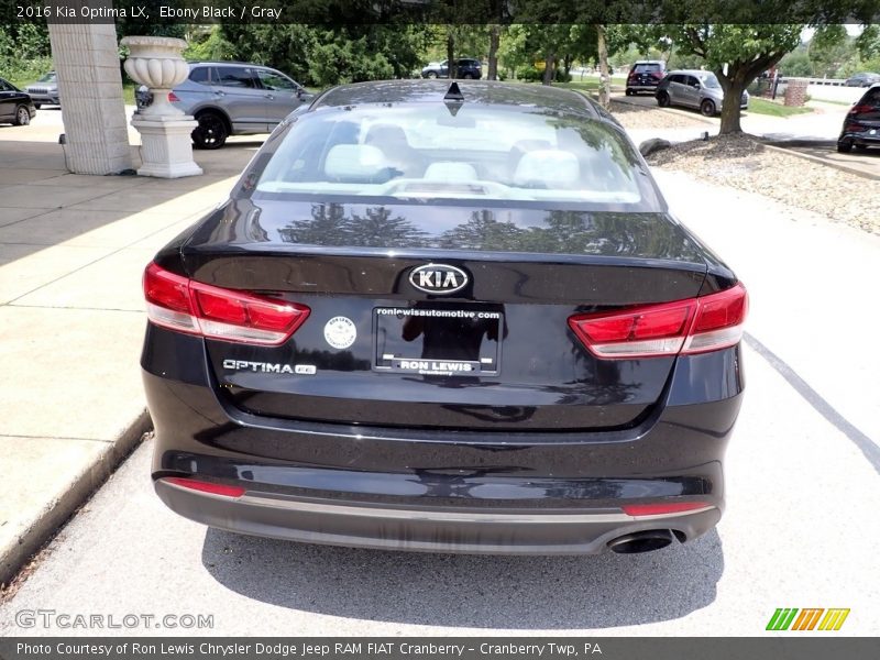 Ebony Black / Gray 2016 Kia Optima LX