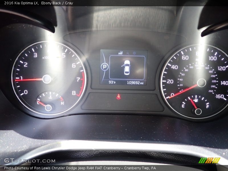 Ebony Black / Gray 2016 Kia Optima LX