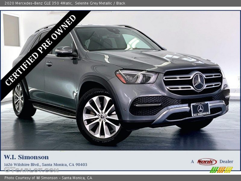 Selenite Grey Metallic / Black 2020 Mercedes-Benz GLE 350 4Matic