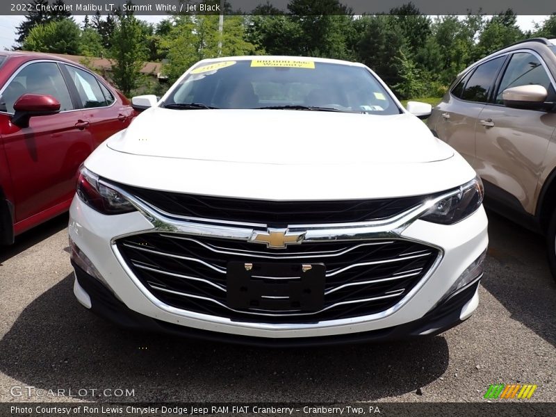 Summit White / Jet Black 2022 Chevrolet Malibu LT