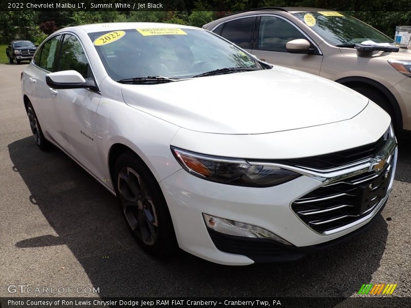 Summit White / Jet Black 2022 Chevrolet Malibu LT