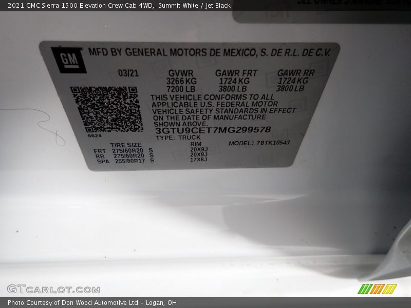 Summit White / Jet Black 2021 GMC Sierra 1500 Elevation Crew Cab 4WD