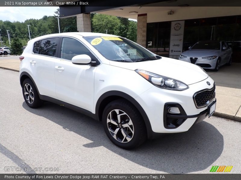 Clear White / Black 2021 Kia Sportage LX AWD