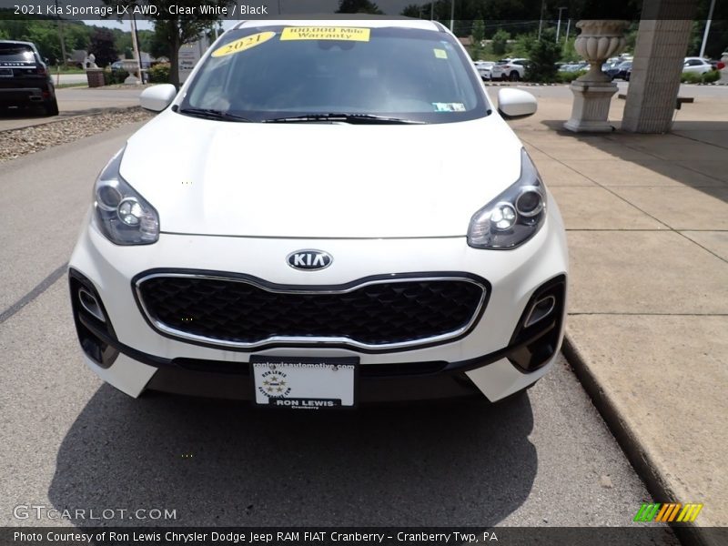 Clear White / Black 2021 Kia Sportage LX AWD
