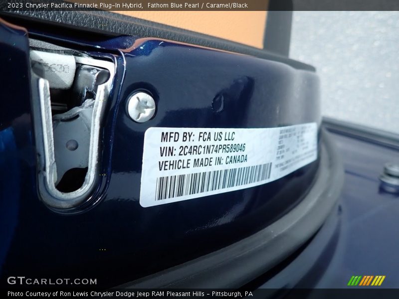 Fathom Blue Pearl / Caramel/Black 2023 Chrysler Pacifica Pinnacle Plug-In Hybrid