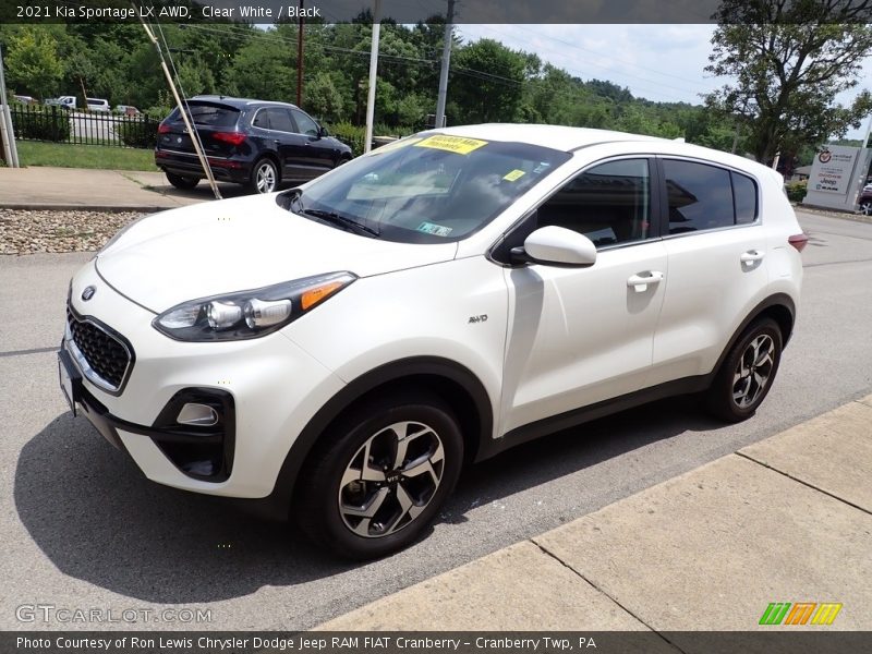 Clear White / Black 2021 Kia Sportage LX AWD