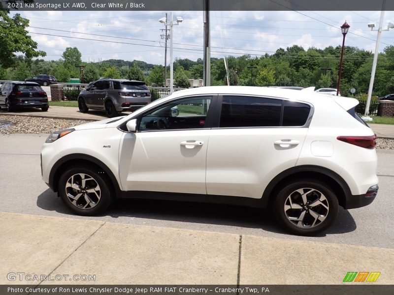 Clear White / Black 2021 Kia Sportage LX AWD