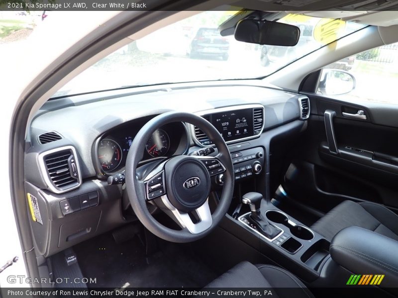 Clear White / Black 2021 Kia Sportage LX AWD