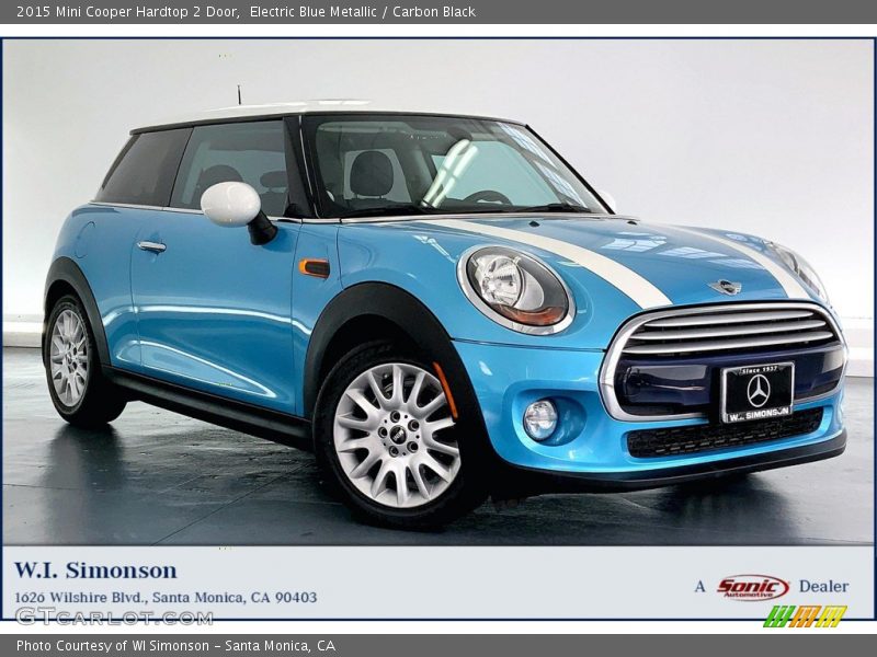 Electric Blue Metallic / Carbon Black 2015 Mini Cooper Hardtop 2 Door