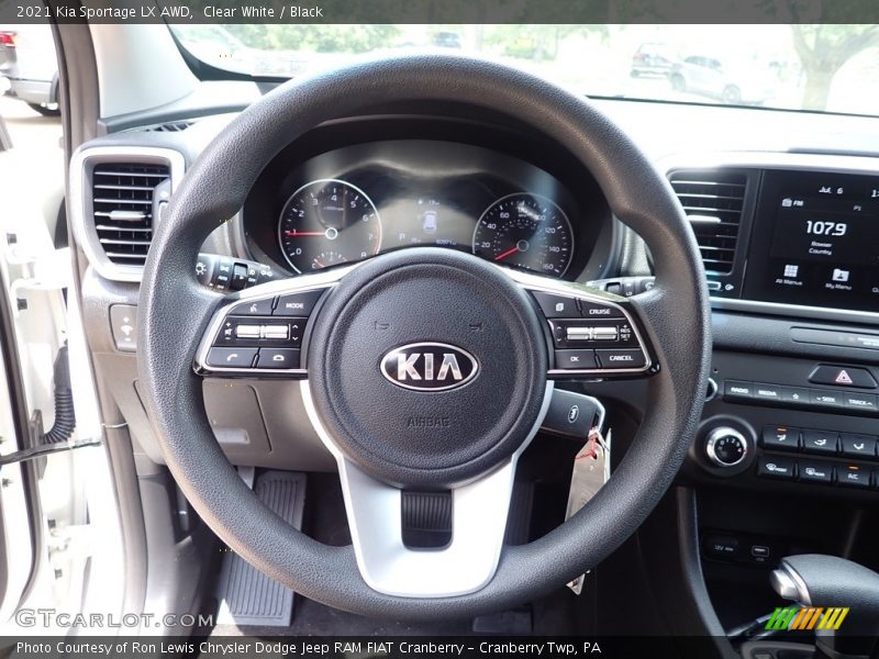 Clear White / Black 2021 Kia Sportage LX AWD