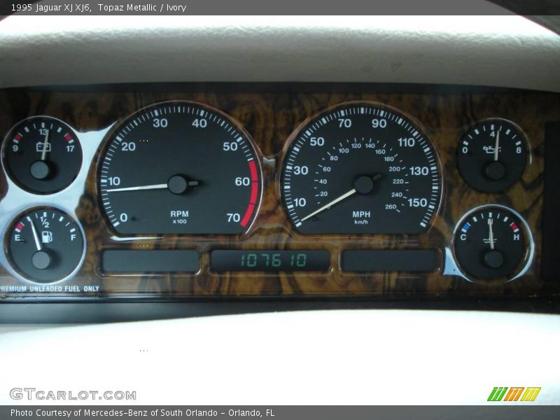 Topaz Metallic / Ivory 1995 Jaguar XJ XJ6