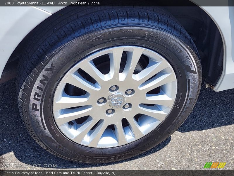 Arctic Frost Pearl / Stone 2008 Toyota Sienna XLE AWD