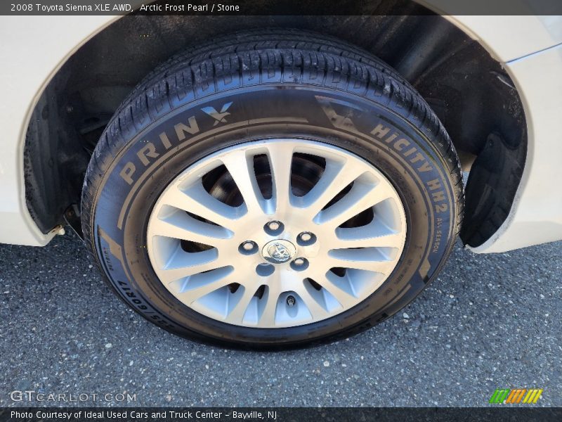 Arctic Frost Pearl / Stone 2008 Toyota Sienna XLE AWD