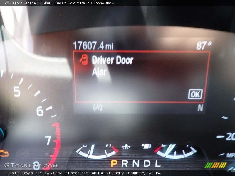 Desert Gold Metallic / Ebony Black 2020 Ford Escape SEL 4WD