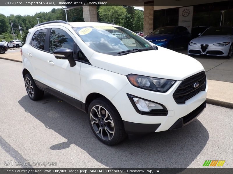 Diamond White / Ebony Black 2019 Ford EcoSport SES 4WD