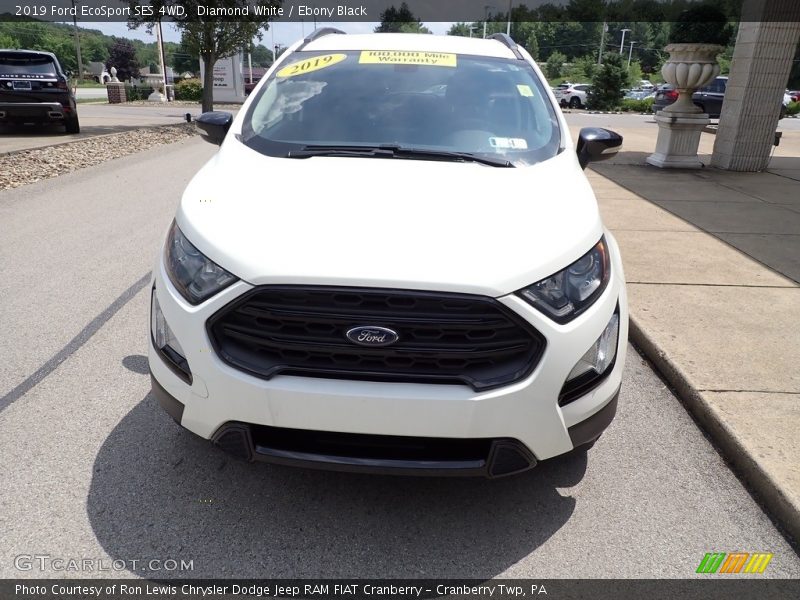 Diamond White / Ebony Black 2019 Ford EcoSport SES 4WD