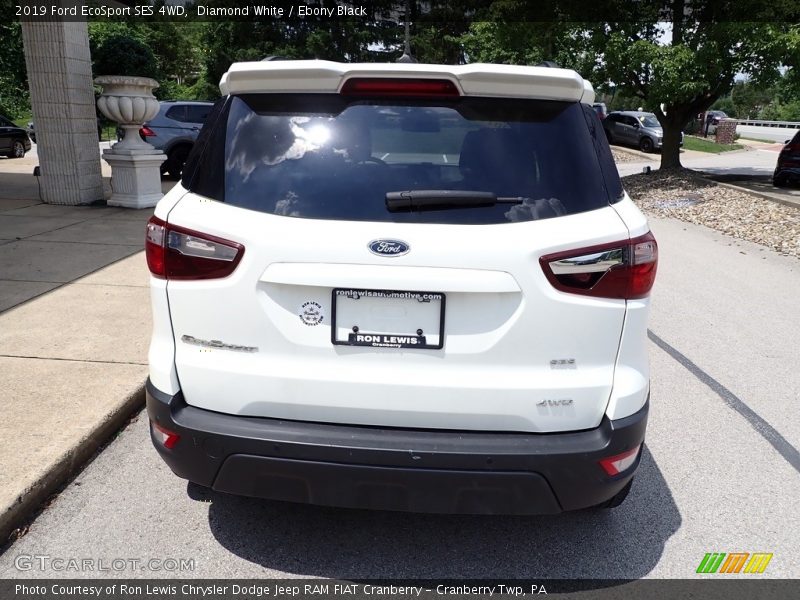 Diamond White / Ebony Black 2019 Ford EcoSport SES 4WD