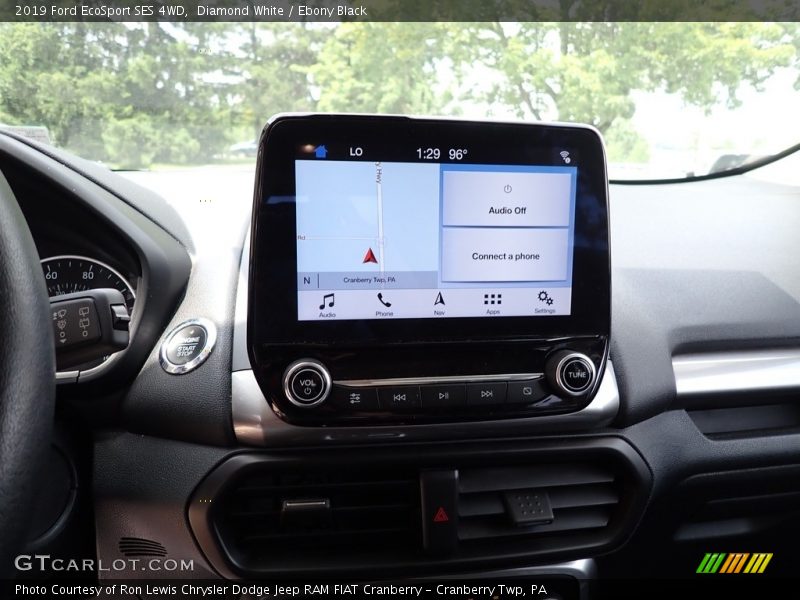 Diamond White / Ebony Black 2019 Ford EcoSport SES 4WD