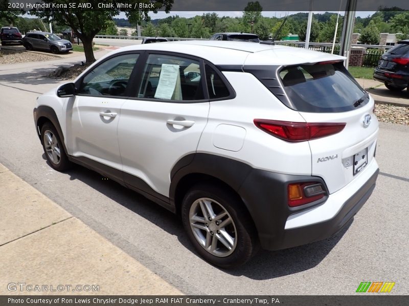 Chalk White / Black 2020 Hyundai Kona SE AWD