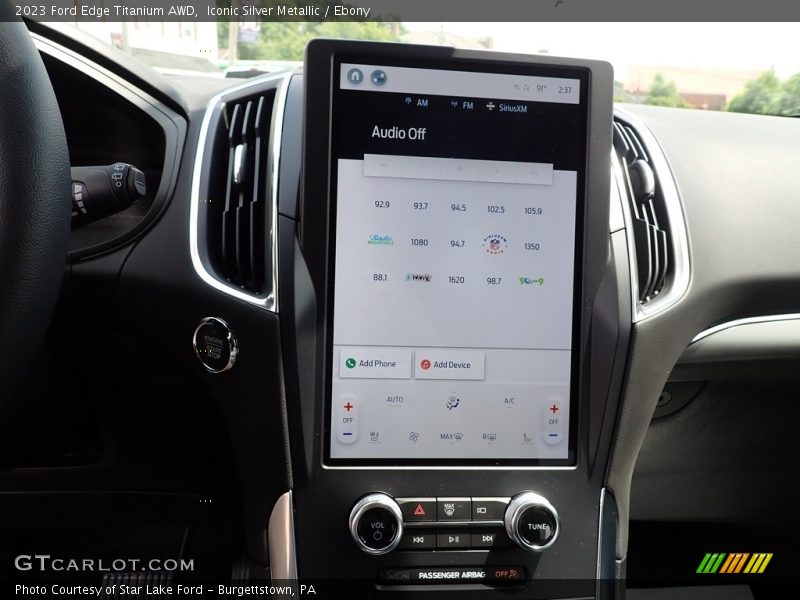 Controls of 2023 Edge Titanium AWD