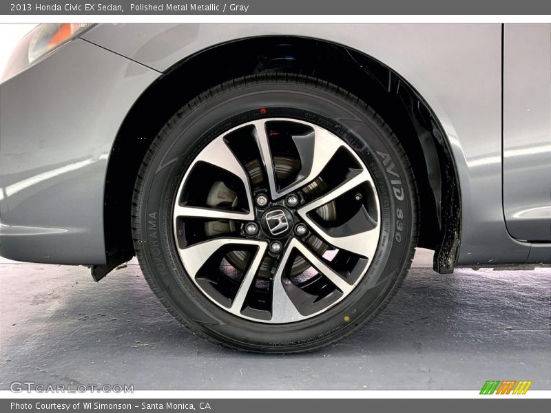 Polished Metal Metallic / Gray 2013 Honda Civic EX Sedan