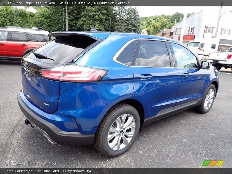 Atlas Blue Metallic / Medium Soft Ceramic 2023 Ford Edge Titanium AWD