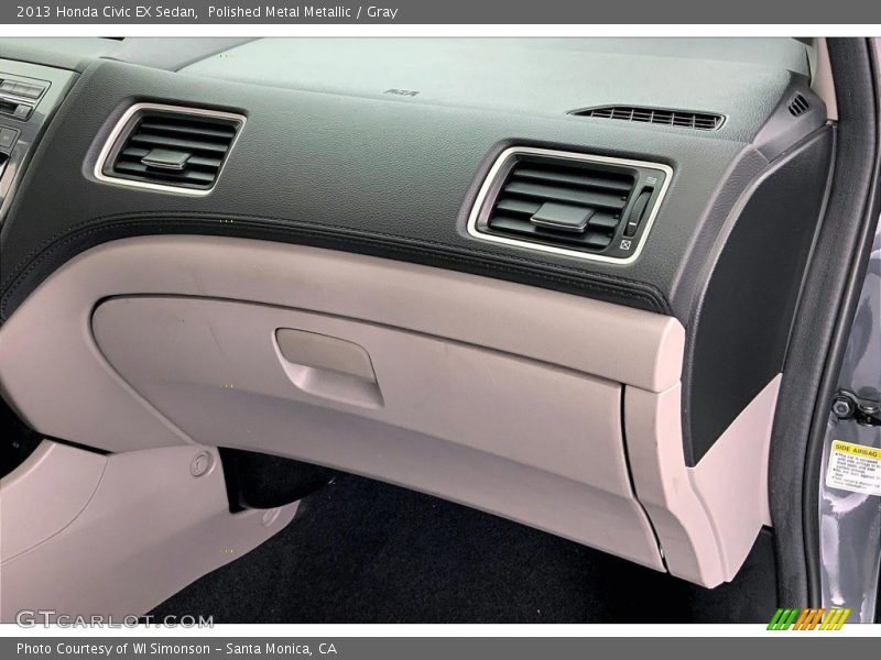 Polished Metal Metallic / Gray 2013 Honda Civic EX Sedan