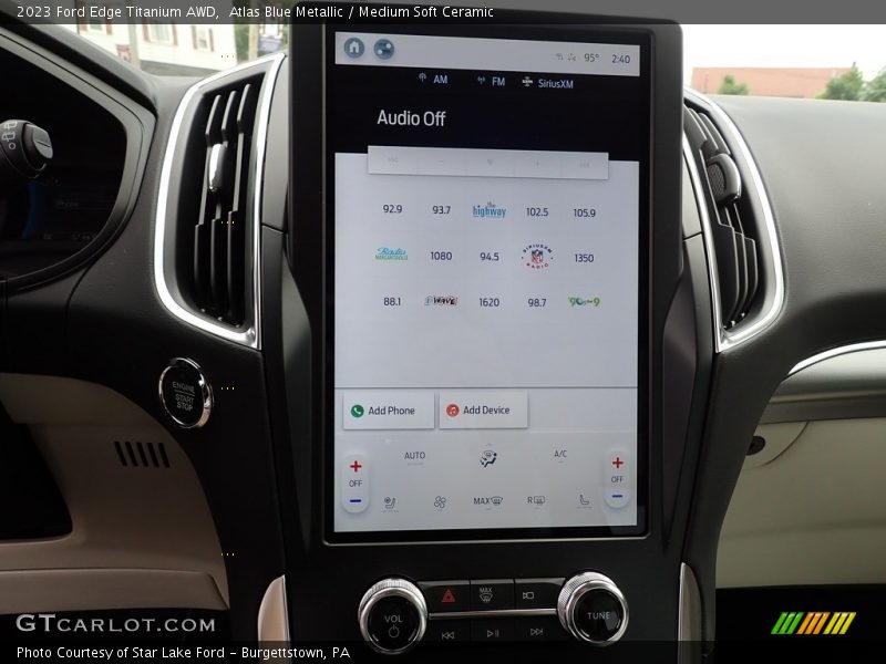 Controls of 2023 Edge Titanium AWD