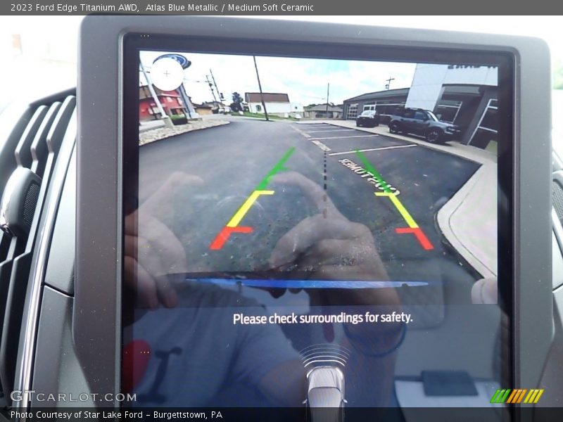 Atlas Blue Metallic / Medium Soft Ceramic 2023 Ford Edge Titanium AWD