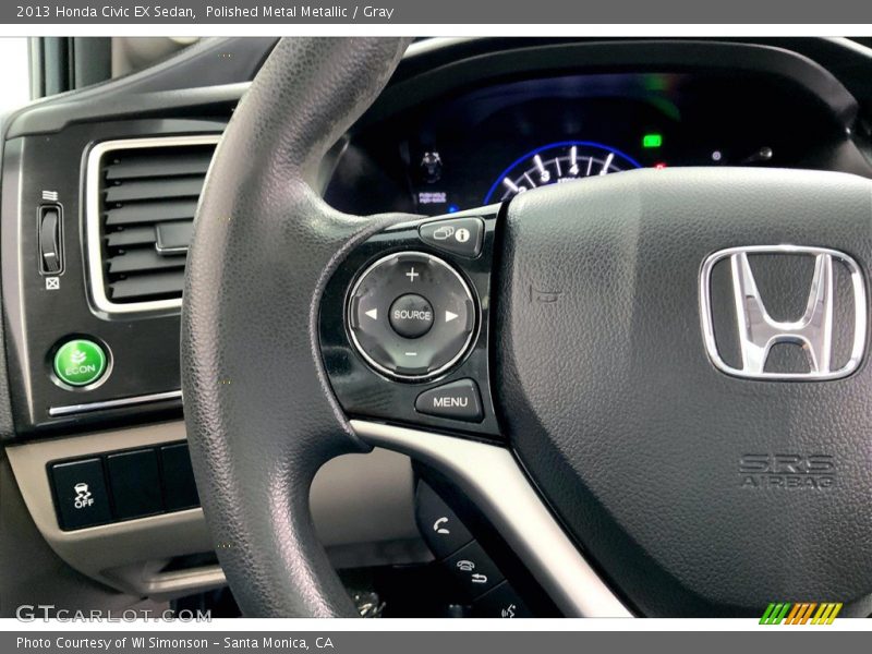 Polished Metal Metallic / Gray 2013 Honda Civic EX Sedan