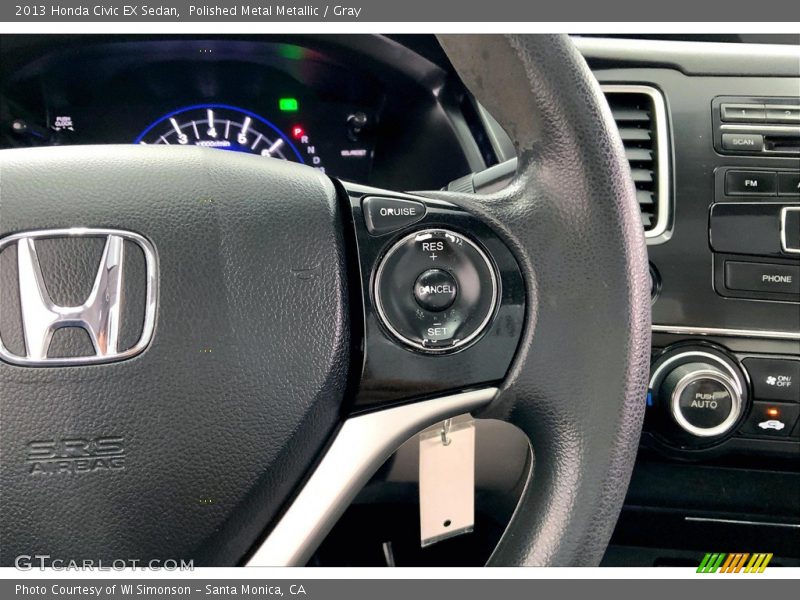 Polished Metal Metallic / Gray 2013 Honda Civic EX Sedan
