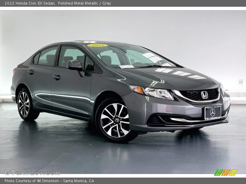 Polished Metal Metallic / Gray 2013 Honda Civic EX Sedan